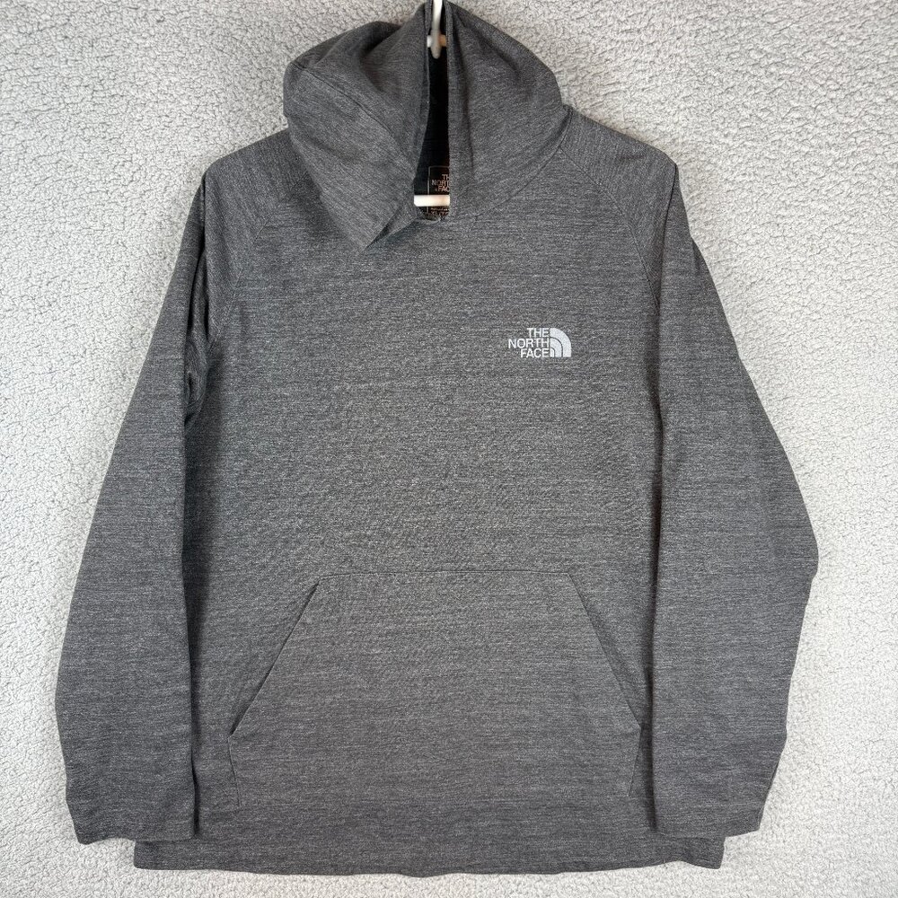 The North Face Gray Pullover Hoodie XL Classic Fit Logo Pocket